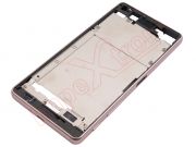 Carcasa Service Pack frontal / central con marco rosa para Sony Xperia X Performance, F8131 / Dual F8132